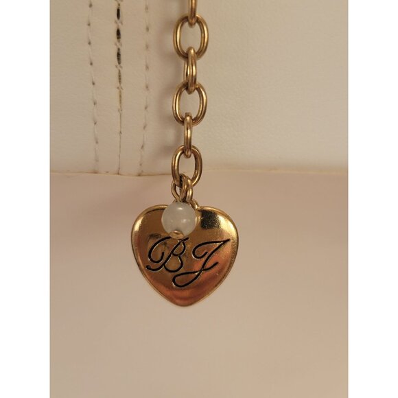 Vintage BJ Betsey Johnson Charm Necklace W/ Horseshoe & Rose Pendant 24" - Picture 7 of 11